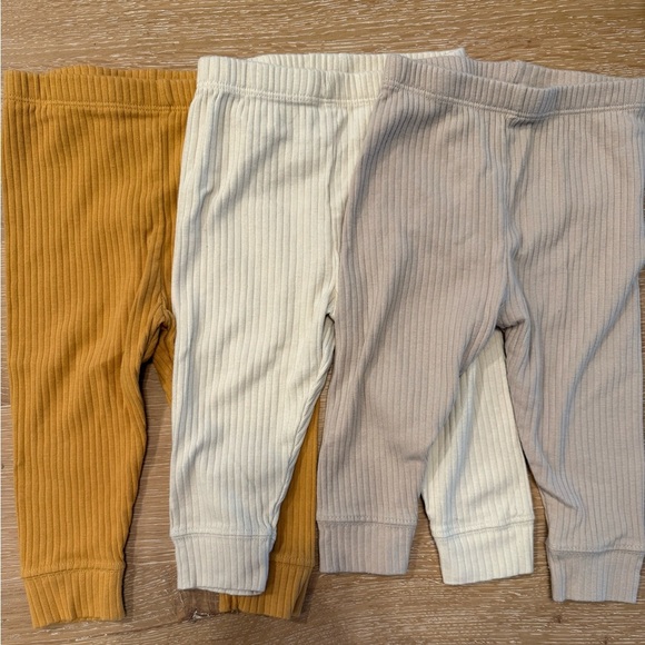cloud island Other - Cloud Island Ribbed Leggings Set - Mustard, Cream, Taupe